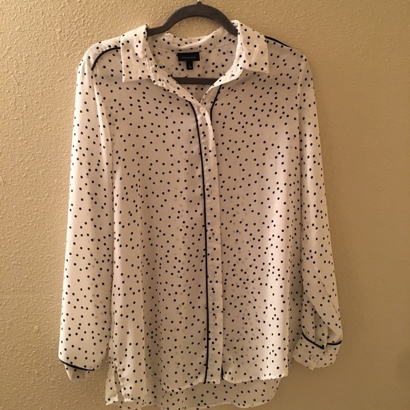 Who What Wear Tops - Who What Wear Polka Dot Top